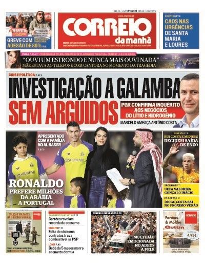 Cm De Hoje Capas Correio Da Manh