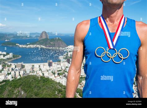 Rio De Janeiro February 26 2016 American Athlete Wearing Olympic