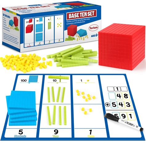 Buy Torlam 131 PCS Base Ten Blocks For Math Place Value Blocks