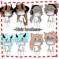 Hair Brother Gacha Base Poses Cute Club Hairstyles Characters