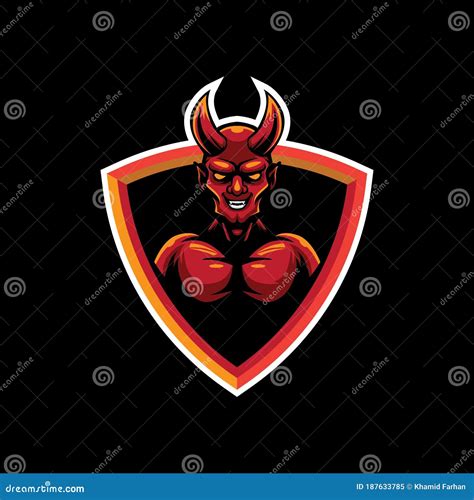 Demon Mascot Sport Logo Design Cartoon Vector Cartoondealer