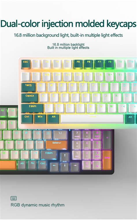 Wired Keyboard Mechanical Gaming Hot Swappable K Shimmer Keys Type C Wired And Mouse Set