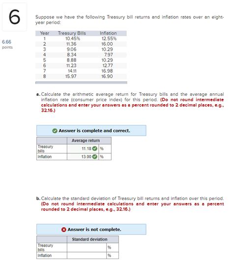 Solved Suppose We Have The Following Treasury Bill Returns Chegg