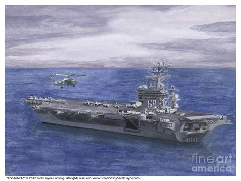 Uss Nimitz Painting by Sarah Howland-Ludwig - Fine Art America