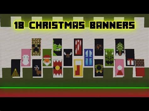 18 Christmas Banners in Minecraft || Christmas Banner Designs ...