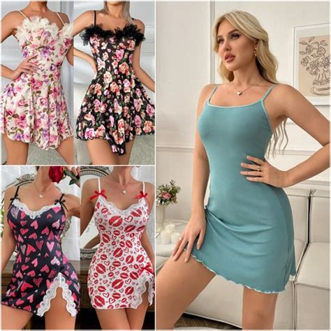 Women Sexy Lingerie Chemise Babydoll Nightdress Sheer Sleepwear Dress Sleepshirt Ebay