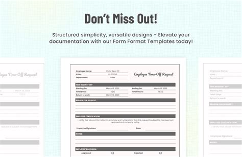 Form Format Template in Excel, Google Sheets - Download | Template.net