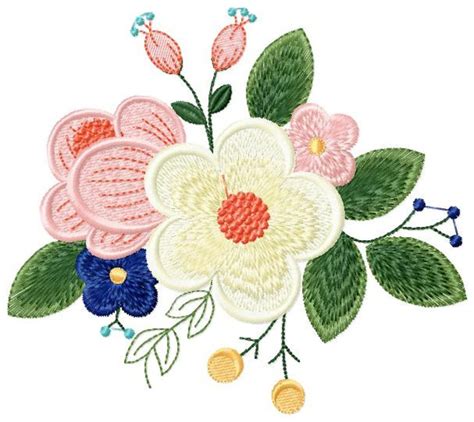 Flowers Embroidery Designs Flower Embroidery Design Machine Etsy