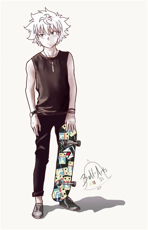 Killua Skater Dude Digital Version By Bell Arts On Deviantart