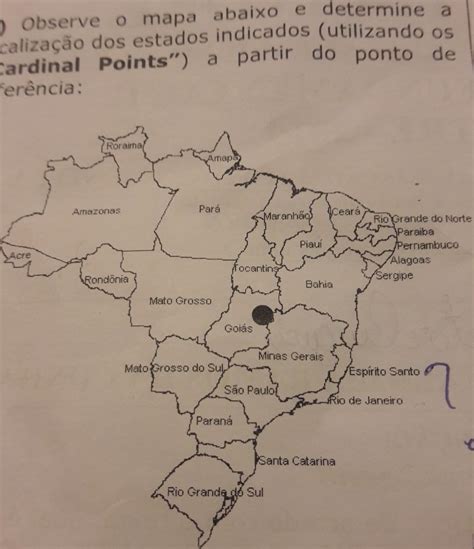 Valendo O Pontos Observe O Mapa Abaixo Determine A Localiza O Dos