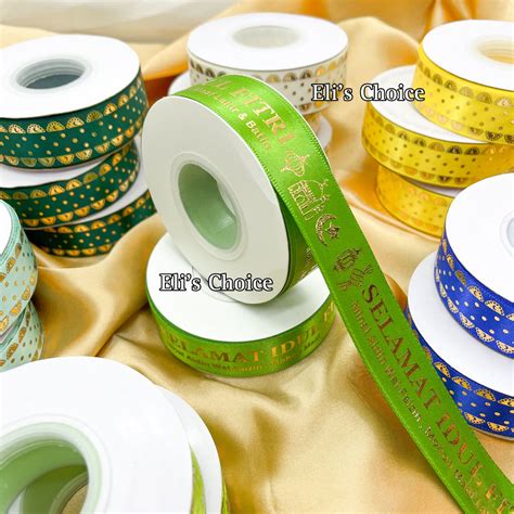 Jual Pita Lebaran Idul Fitri Pita Roll Satin Cm X Yard