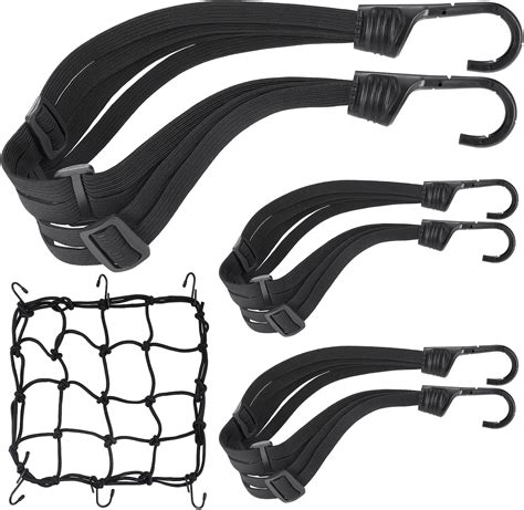 4 Pcs Bike Luggage Straps Bike Rack Straps Heavy Duty Bungee Straps