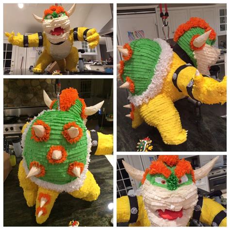 Bowser piñata for Super Mario themed birthday party This thing took