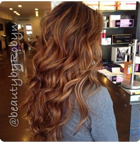 Auburn Balayage On Brown Hair