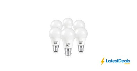 SHINE LED Bayonet Light Bulbs 60W Equivalent 6 Pack 11 59 At Amazon