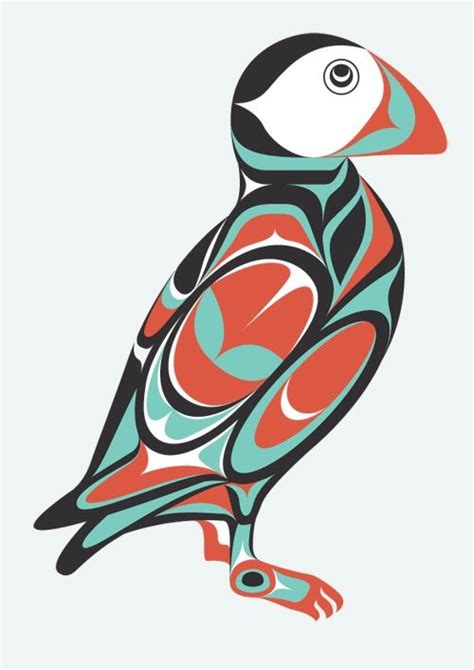 Inuit Art - Puffin Haida Kunst, Arte Haida, Haida Art, Arte Tribal, Tribal Art, Inuit Tattoo ...