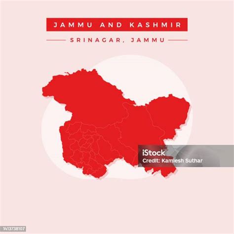 National Map Of Jammu And Kashmir Jammu And Kashmir Map Vector