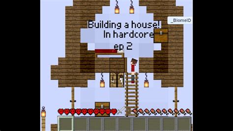 Building A House In Hardcore Paper Minecraft Rohith1232 Youtube