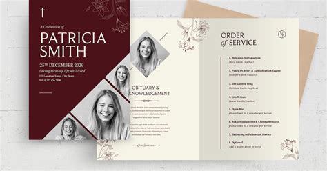 Funeral Program Template, Graphic Templates - Envato Elements