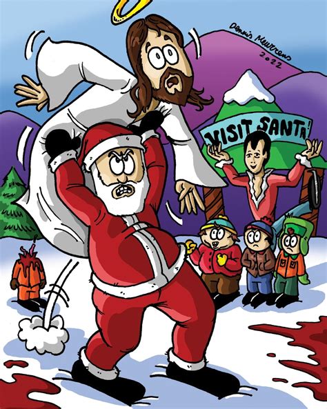 Jesus vs. Santa. watch all my fan art of every episode on Instagram ...