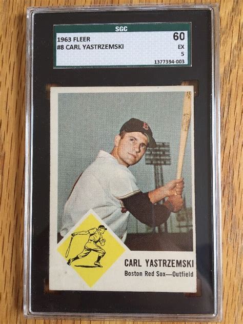 Fleer Sgc Carl Yastrzemski Graded Ex Great Eye Appeal Ebay