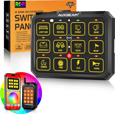 Amazon Auxbeam 12 Gang Switch Panel Bluetooth RGB AC 1200 With APP