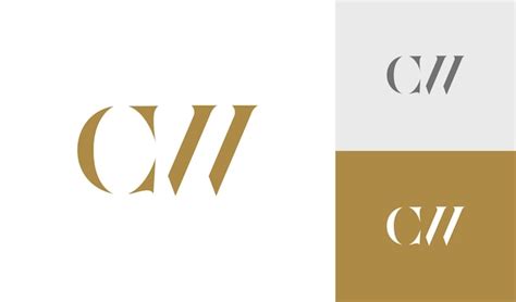 Premium Vector Letter Cw Initial Monogram Logo Design