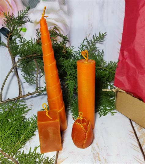 Набор свечей "медовый, воск", 9 см х 3 см, 4 шт купить по выгодной цене ...