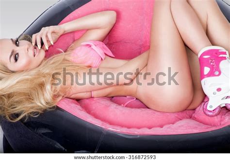 Sexy Girl Roller Skates Pink Bikini Stock Photo 316872593 Shutterstock