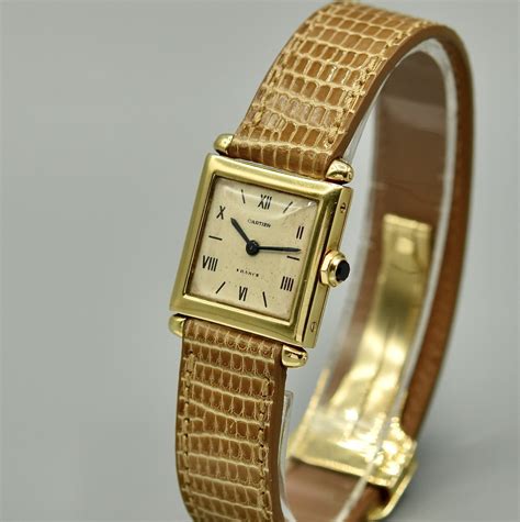 Cartier Tank Obus Yellow Gold Romain R A