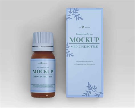 Free Medicine Bottle Mockup PSD