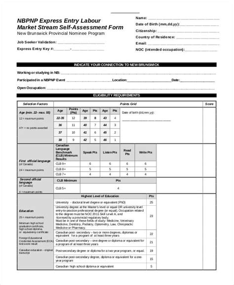 Free 55 Sample Self Assessment Forms In Pdf Ms Word Excel