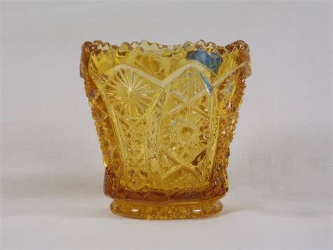 Imperial Glass Octagon Amber Toothpick Holder 505 Factory Etsy Imperial Glass Octagon