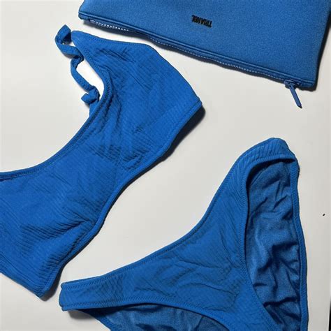 Triangl Blue Maci Arles Rib Bikini Bag Included Depop