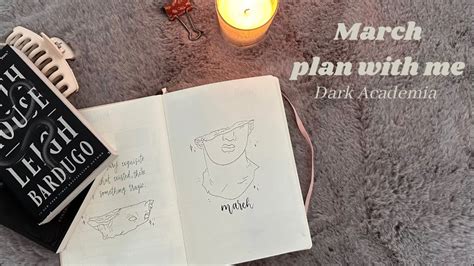 March Plan With Me Bujo Set Up Dark Academia Bullet Journal