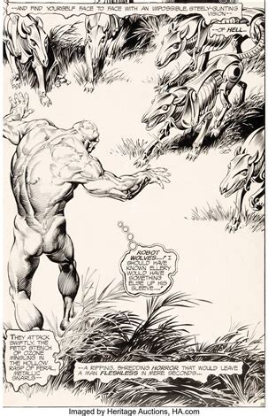 Nestor Redondo Swamp Thing Splash Page Original Art Dc By