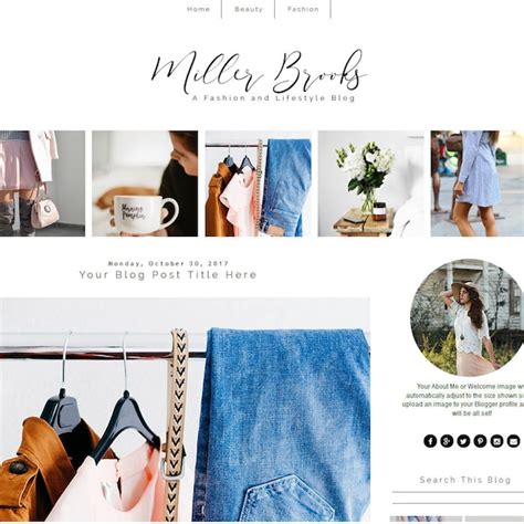 Fashion Blog Template - Etsy