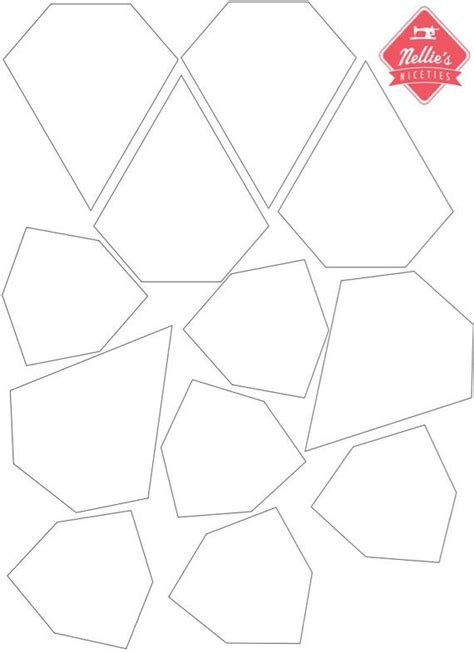 Wafers Printable English Paper Piecing Epp Templates And Colouring