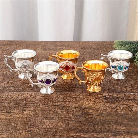 Металлический бокал для вина, с ручкой, цвет золотой | AliExpress