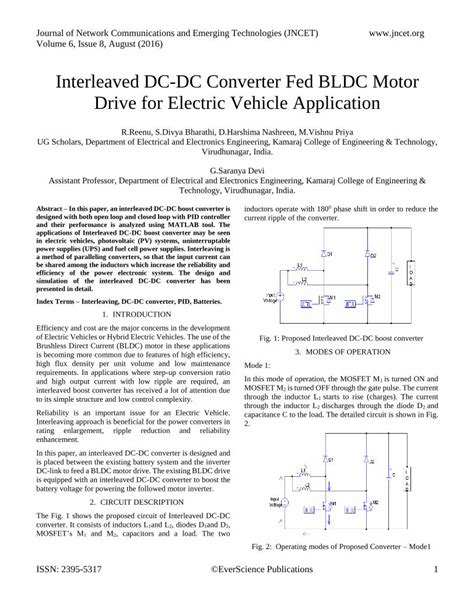 Pdf Interleaved Dc Dc Converter Fed Bldc Motor Drive For Pdf