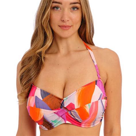 Fantasie Swim Aguada Beach Twist Bandeau Bikini Top Storm In A D Cup AUS