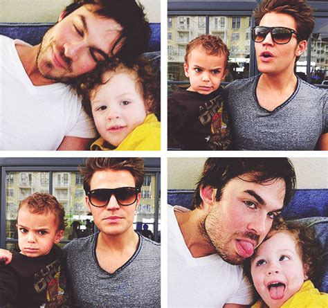 Paul Wesley And Ian Somerhalder With Their Nephews Henry And Jaxon Paul