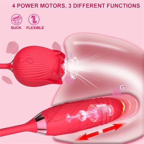 Vibrador Rosa Sugador Vibrador Vai E Vem Clit Ris Vagina E Anal Recarreg Vel Prova D Gua
