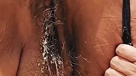 Mature Latina Granny With Hairy Pussy Tight Butthole Stopping By The Side Of A Busy Road And