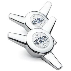 Cragar Chrome S S Vintage Spinner Replacement Center Caps Pair