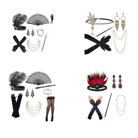 1920 Accessory Set, Great Gatsby Accessories Flapper Set Party Costumes