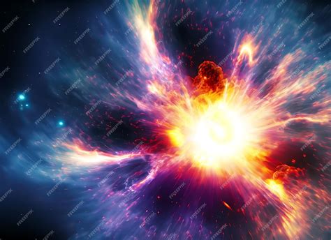 Premium Ai Image Colorful Energy Supernova Explosion In Space