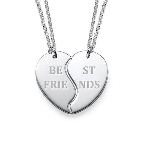 Personalized Best Friends Necklaces in Silver | Best friend necklaces ...