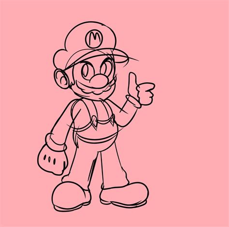 Mario Sketch By Marioishere1 On Deviantart