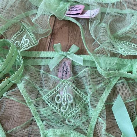 Mint Green Sheer Agent Provocateur Lingerie Set Depop